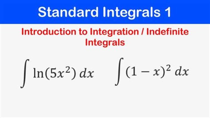 What are standard integrals
