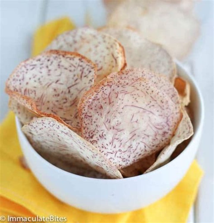 What are taro chips made of