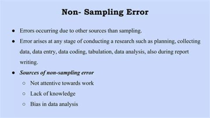 What are the causes of non sampling errors