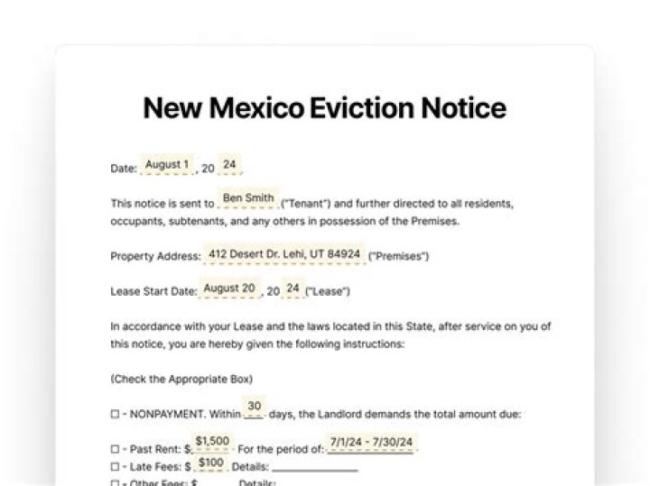 What are the eviction laws in New Mexico