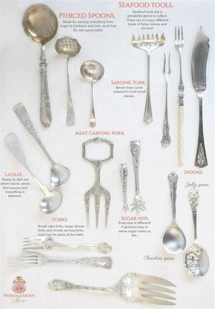 What are the types of silverware and their uses
