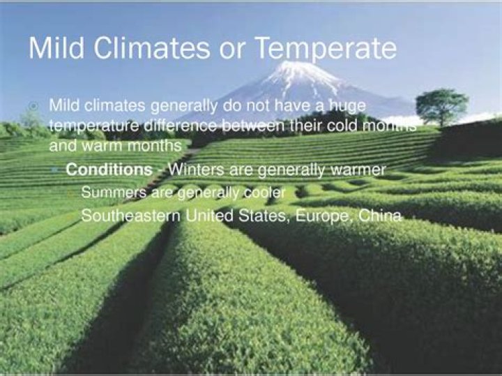 What biome has mild climate