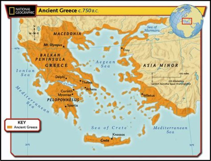What borders ancient Greece