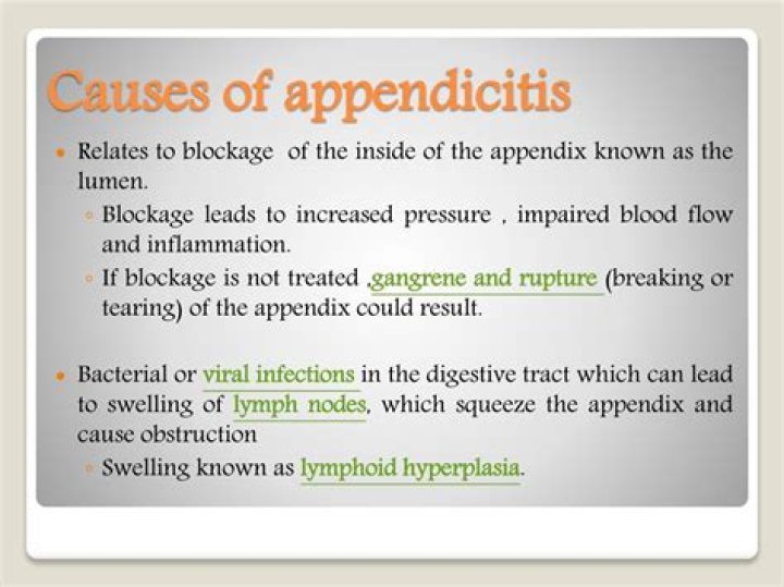 What can cause appendicitis