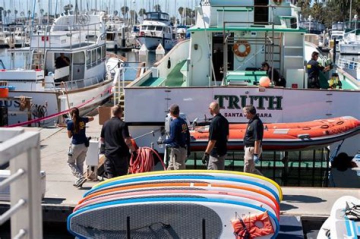 What caused boat fire in Santa Barbara