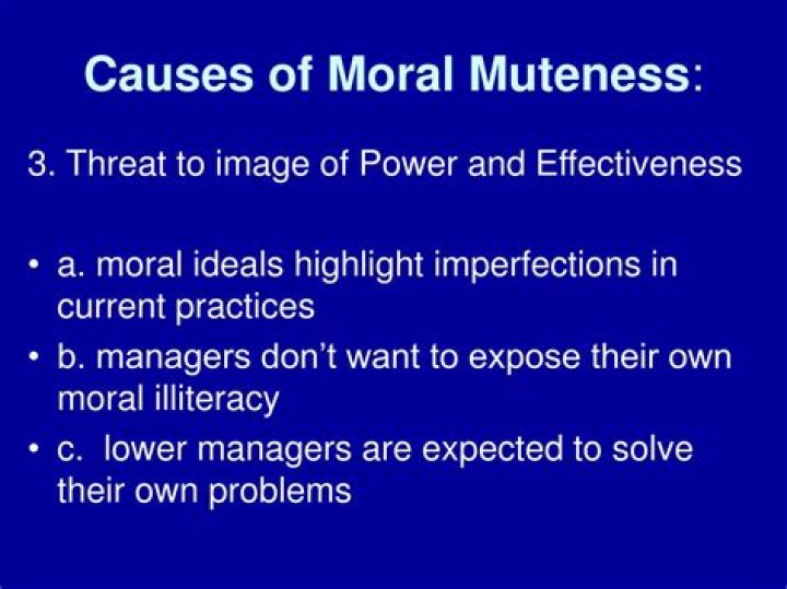 What causes moral muteness