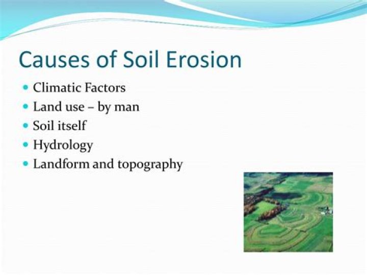 What causes soil erosion quizlet