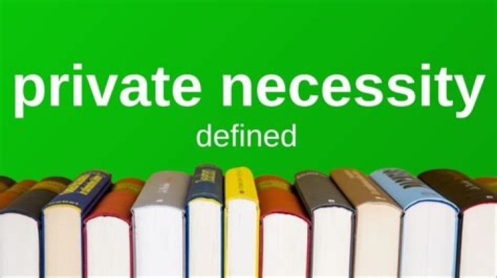 What distinguishes public necessity from private necessity