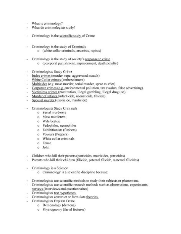 What do criminologists study