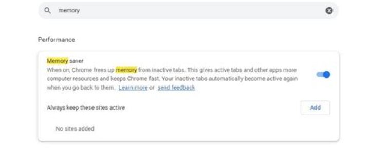 What does a memory saver do