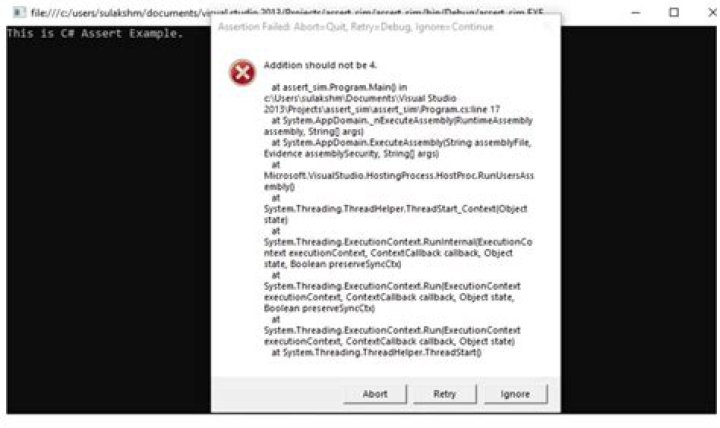 What does assert () do in C