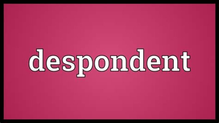 What does despondently mean