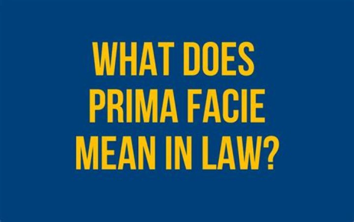 What does prima facie void mean