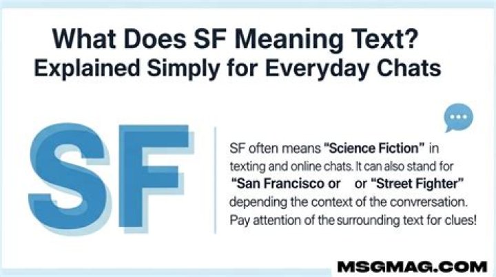 What does SF mean in slang
