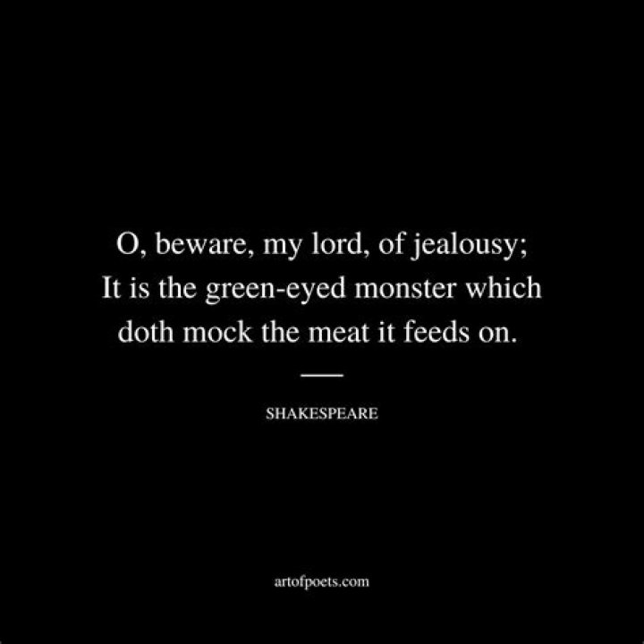 What does Shakespeare say about jealousy