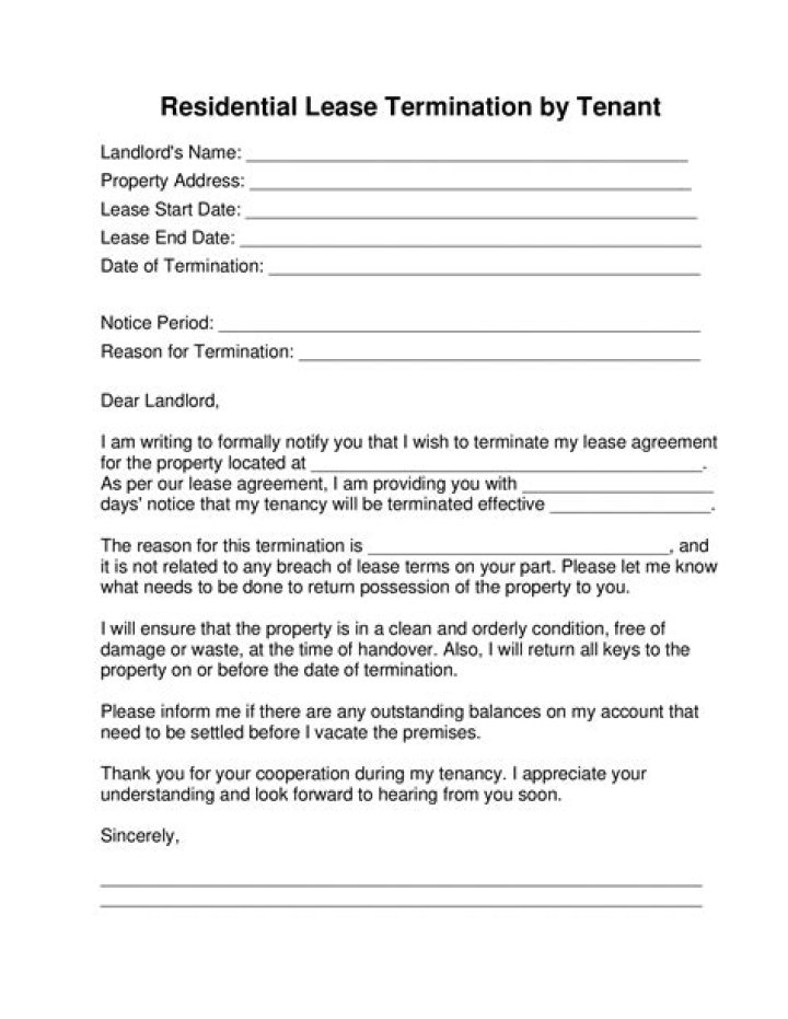 What does terminating a lease mean