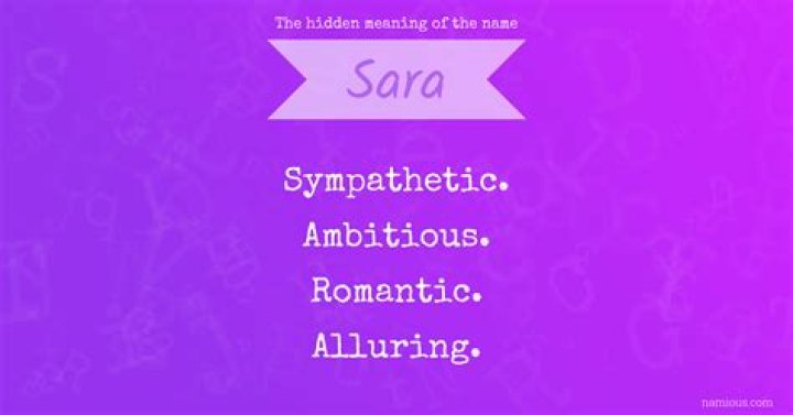 What does the name Sara stand for