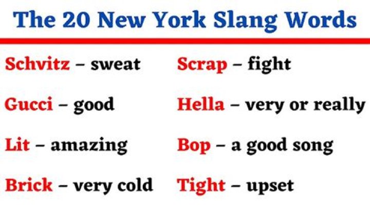 What does the slang NY mean