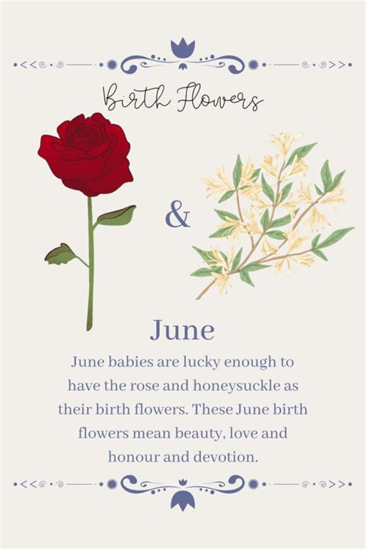 What flower symbolizes June
