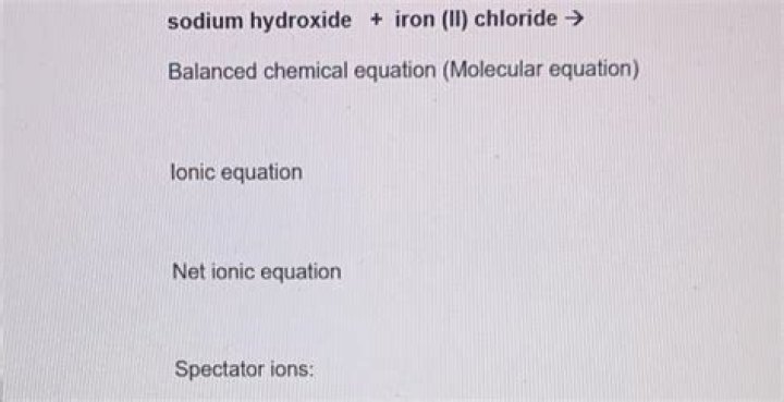 What happens when you mix iron chloride and sodium hydroxide