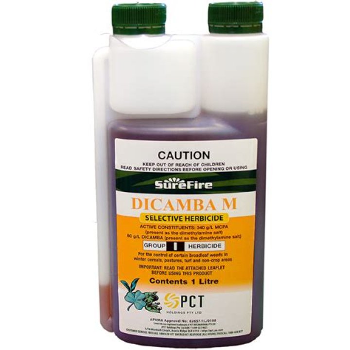 What herbicides contain dicamba