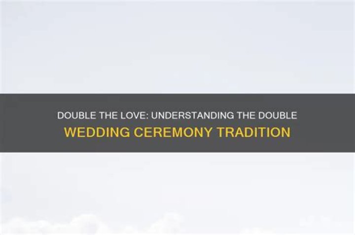 What is a double wedding ceremony