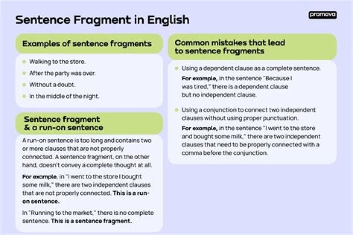 What is a fragment sentence