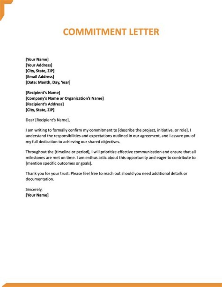 What is a letter commitment
