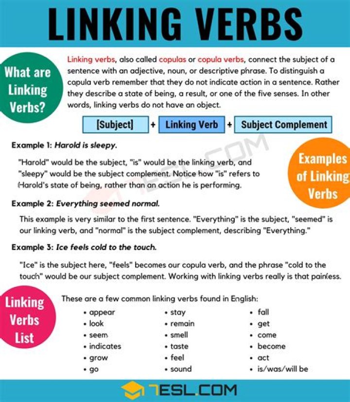 What is a linking adjective