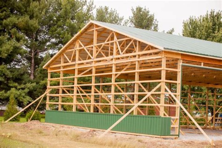 What is a pole barn made of