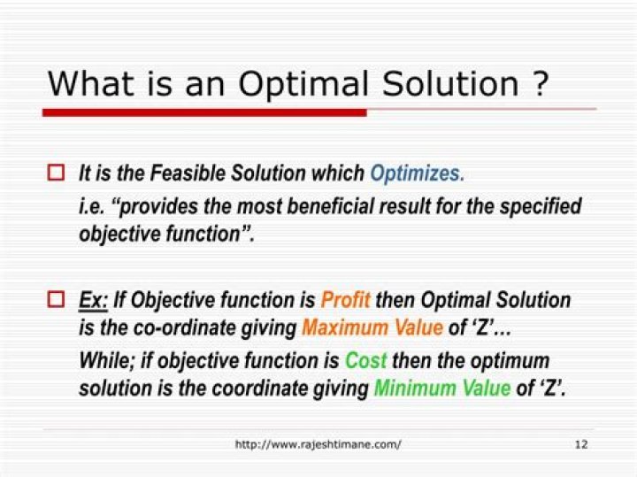 What is an optimal solution