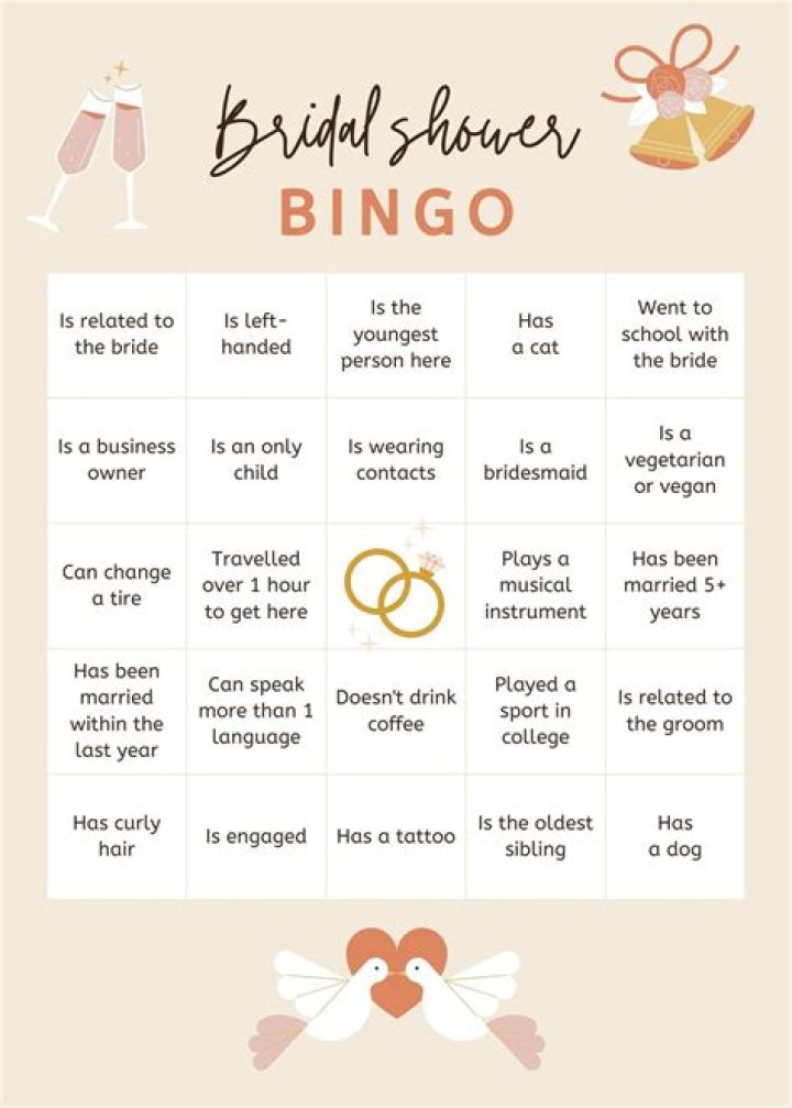 What is Bridal Shower Bingo