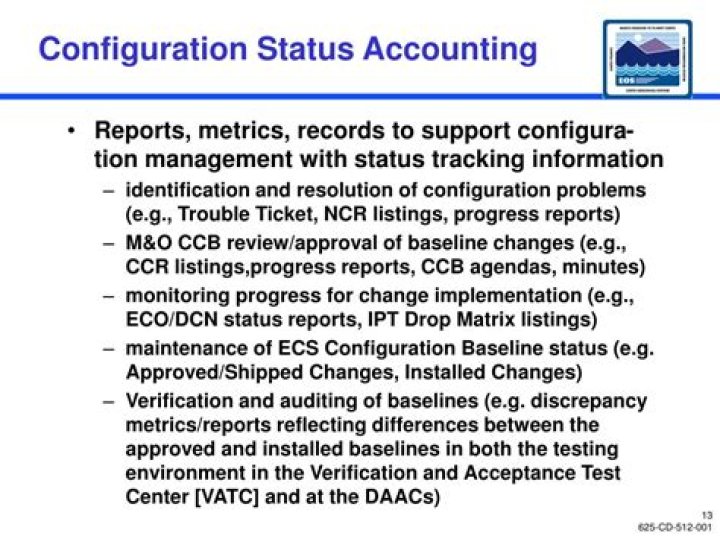 What is configuration status accounting