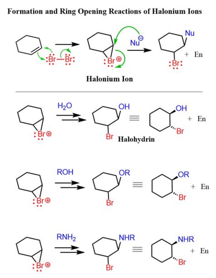What is cyclic Halonium ion