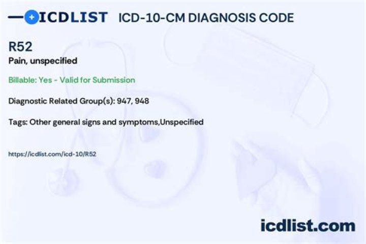 What is diagnosis code R52