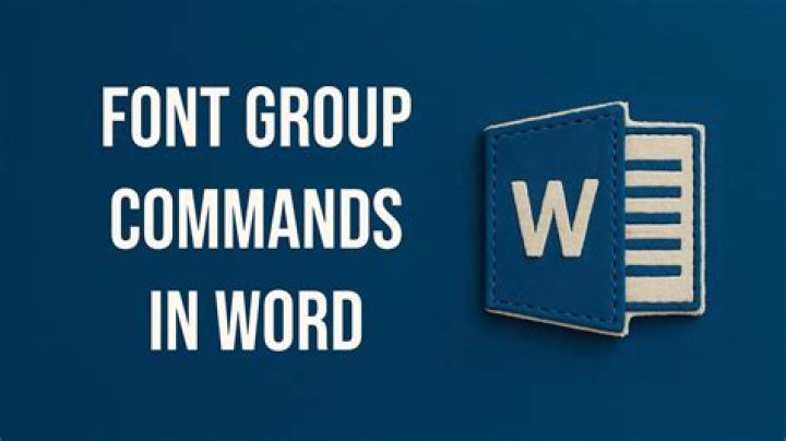 What is Font command group