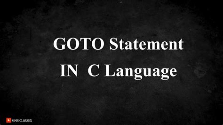 What is goto in C language