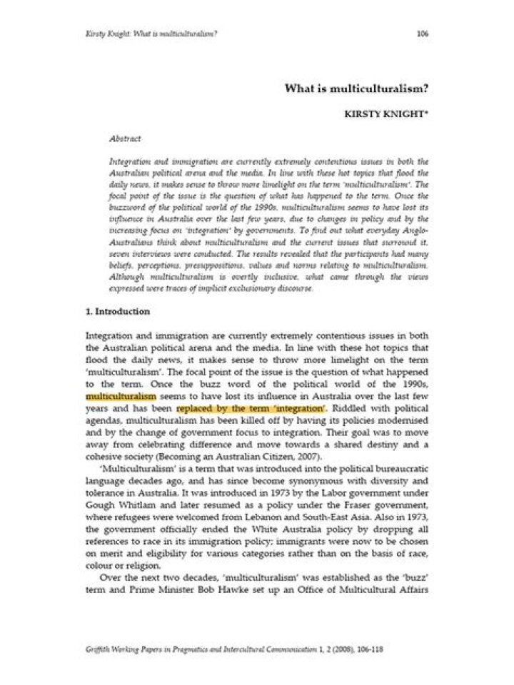 What is multiculturalism PDF