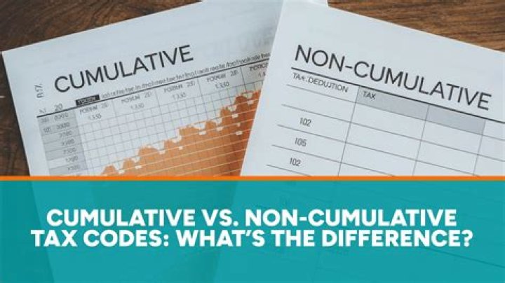What is non-cumulative tax