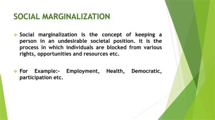 What is occupational marginalization