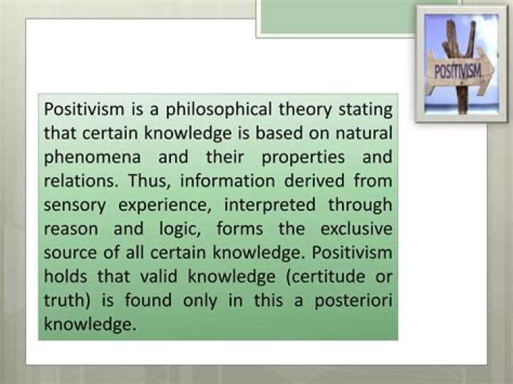 What is positivism explain