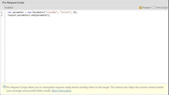 What is pre request script