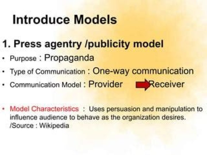 What is press agentry model