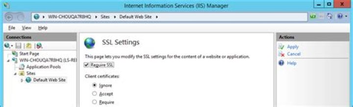 What is require SSL in IIS