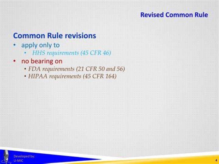 What is the Common Rule HHS
