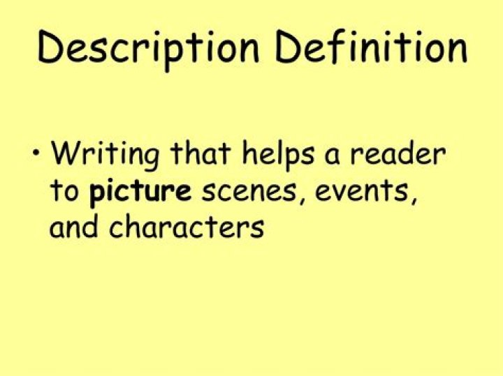 What is the definition of description in literature