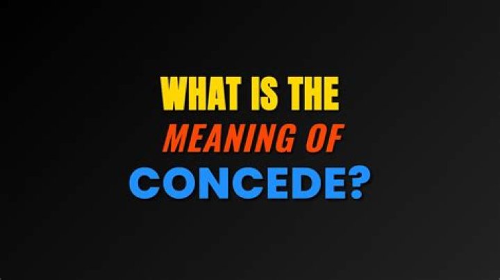 What is the noun of concede