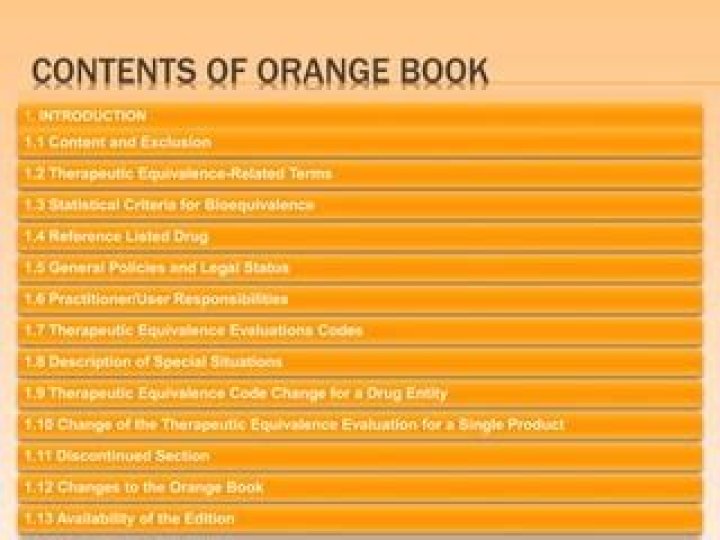 What is the Orange Book for