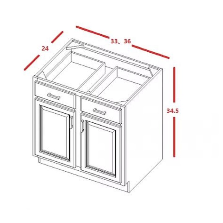 What is the standard dimensions of kitchen cabinets