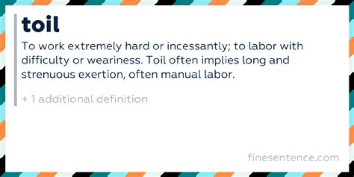 What is the synonym of toil